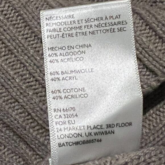 Urban Outfitters Oversized Turtleneck Sweater Dress Tunic Size S Gray Taupe Cozy - Picture 6 of 6